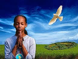 peace collage girl prays dove peacesign dev art